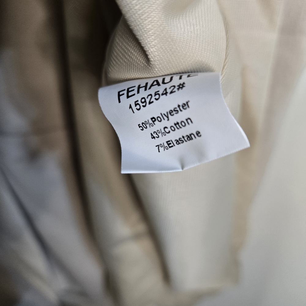 FEHAUTE NWT Size 4 Elegant Cream Sleeveless, Fittes, Flare Bottom Dress - Picture 12 of 13